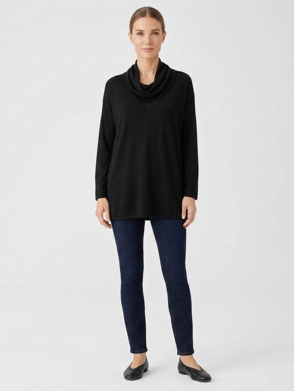 Max Mara Relaxed Fit Knit Top w/Chiffon Collar- Sz. Sm - Picture 2 of 6